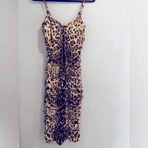 Dolce & Gabbana leopard silk cocktail dress. Sz 42 fits sz M